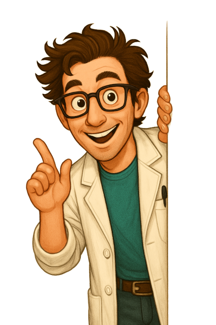Guide in a lab coat